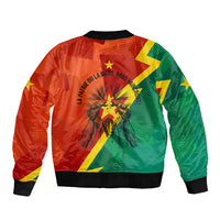 Burkina Faso Independence Day Thomas Sankara Sleeve Zip Bomber Jacket Revolution Heritage Broken Chains Graphic