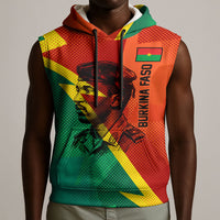 Burkina Faso Independence Day Thomas Sankara Sleeveless Hoodie Revolution Heritage Broken Chains Graphic