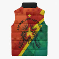 Burkina Faso Independence Day Thomas Sankara Sleeveless Puffer Jacket Revolution Heritage Broken Chains Graphic