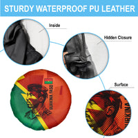 Burkina Faso Independence Day Thomas Sankara Spare Tire Cover Revolution Heritage Broken Chains Graphic