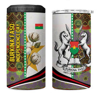 Burkina Faso Independence Day Coat Of Arms 4 in 1 Can Cooler Tumbler National Stallion Shield
