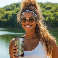 Burkina Faso Independence Day Coat Of Arms 4 in 1 Can Cooler Tumbler National Stallion Shield