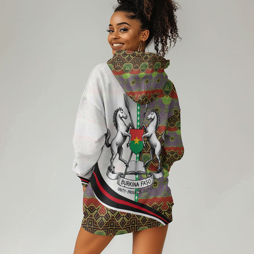 Burkina Faso Independence Day Coat Of Arms Hoodie Dress National Stallion Shield