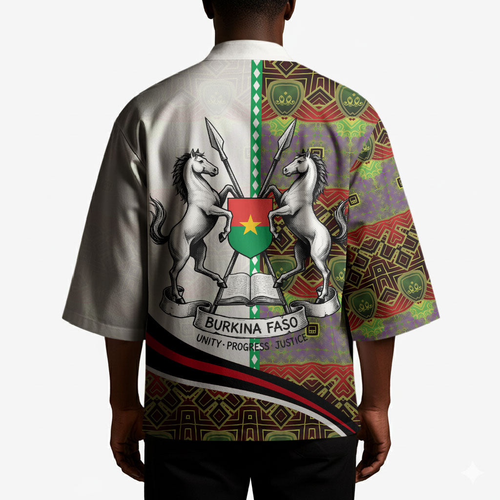 Burkina Faso Independence Day Coat Of Arms Kimono National Stallion Shield