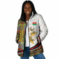 Burkina Faso Independence Day Coat Of Arms Padded Jacket National Stallion Shield
