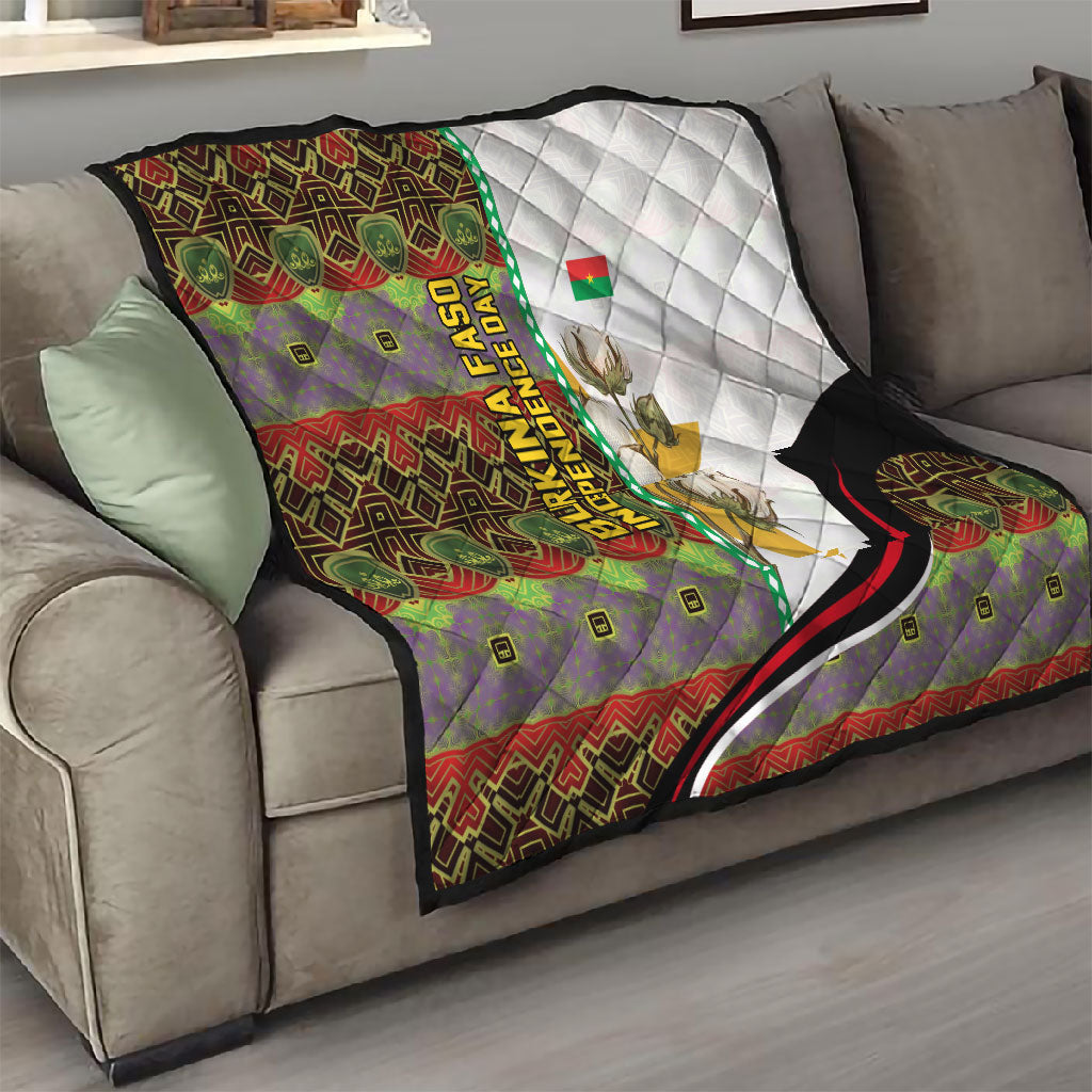 Burkina Faso Independence Day Coat Of Arms Quilt National Stallion Shield