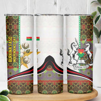 Burkina Faso Independence Day Coat Of Arms Skinny Tumbler National Stallion Shield