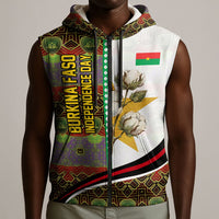 Burkina Faso Independence Day Coat Of Arms Sleeveless Zip Hoodie National Stallion Shield
