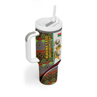 Burkina Faso Independence Day Coat Of Arms Tumbler With Handle National Stallion Shield