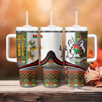 Burkina Faso Independence Day Coat Of Arms Tumbler With Handle National Stallion Shield