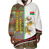 Burkina Faso Independence Day Coat Of Arms Wearable Blanket Hoodie National Stallion Shield