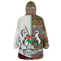 Burkina Faso Independence Day Coat Of Arms Wearable Blanket Hoodie National Stallion Shield