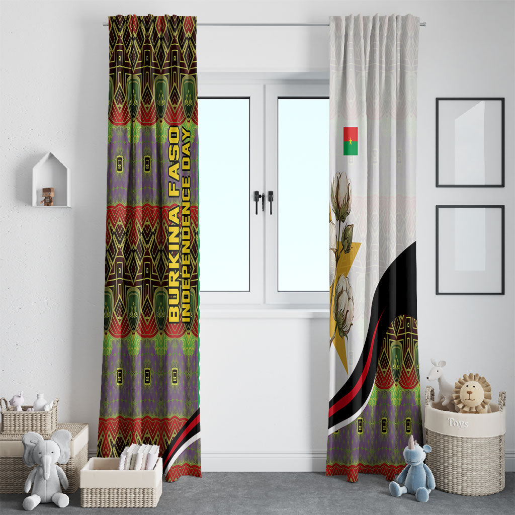 Burkina Faso Independence Day Coat Of Arms Window Curtain National Stallion Shield