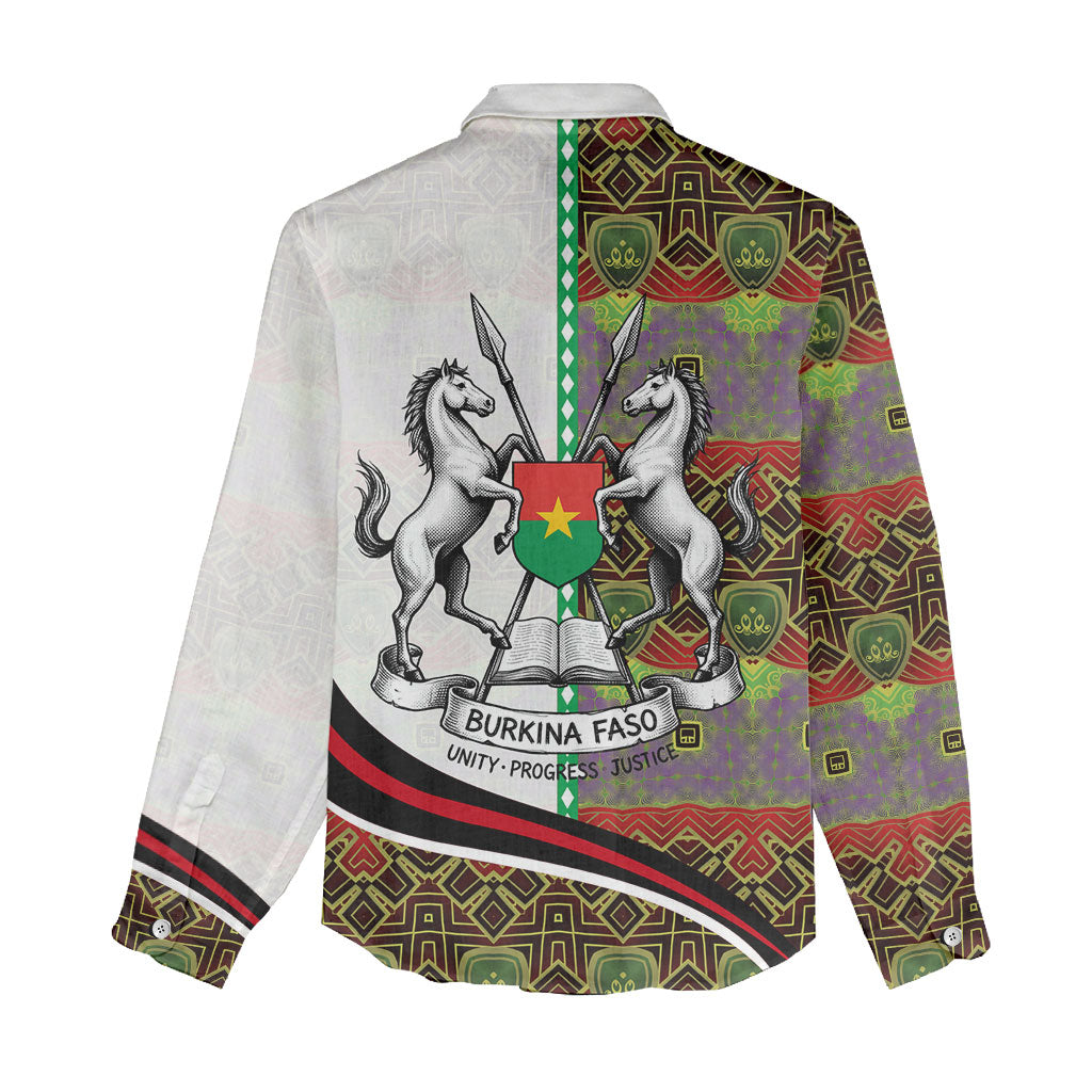 Burkina Faso Independence Day Coat Of Arms Women Casual Shirt National Stallion Shield