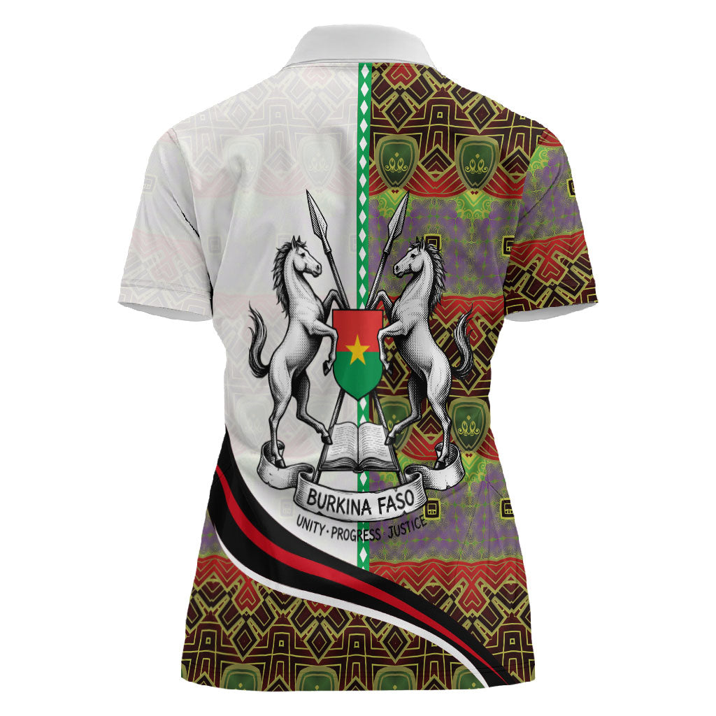 Burkina Faso Independence Day Coat Of Arms Women Polo Shirt National Stallion Shield