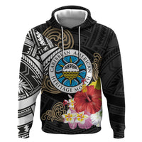 Caribbean American Heritage Month Hoodie Tribal Pattern Tropical Hibiscus Flower