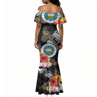 Caribbean American Heritage Month Mermaid Dress Tribal Pattern Tropical Hibiscus Flower