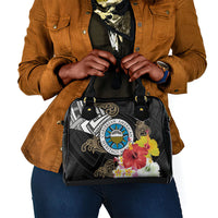 Caribbean American Heritage Month Shoulder Handbag Tribal Pattern Tropical Hibiscus Flower
