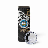 Caribbean American Heritage Month Skinny Tumbler Tribal Pattern Tropical Hibiscus Flower