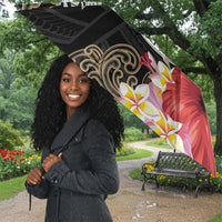 Caribbean American Heritage Month Umbrella Tribal Pattern Tropical Hibiscus Flower