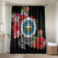 Caribbean American Heritage Month Bathroom Set Tropical Hibiscus Flower Tribal Tattoo