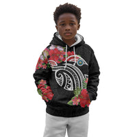 Caribbean American Heritage Month Kid Hoodie Tropical Hibiscus Flower Tribal Tattoo