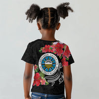 Caribbean American Heritage Month Kid T shirt Tropical Hibiscus Flower Tribal Tattoo