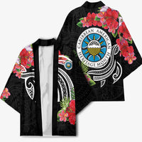 Caribbean American Heritage Month Kimono Tropical Hibiscus Flower Tribal Tattoo