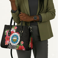 Caribbean American Heritage Month Leather Bag Tropical Hibiscus Flower Tribal Tattoo