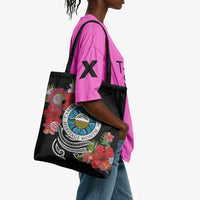 Caribbean American Heritage Month Tote Bag Tropical Hibiscus Flower Tribal Tattoo