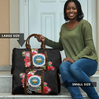 Caribbean American Heritage Month Travel Bag Tropical Hibiscus Flower Tribal Tattoo