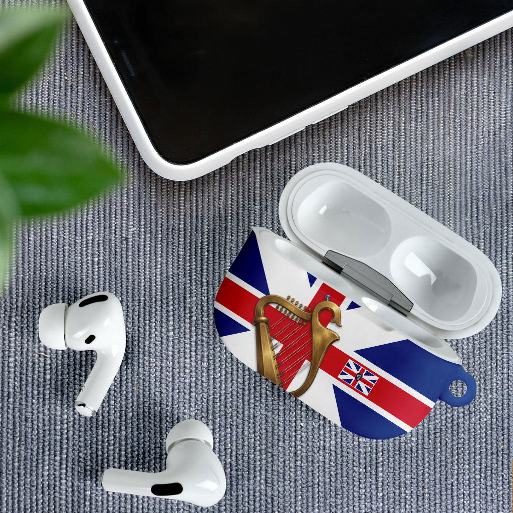 Commonwealth Of England Flag Golden Harp AirPods Case Historical British Heritage
