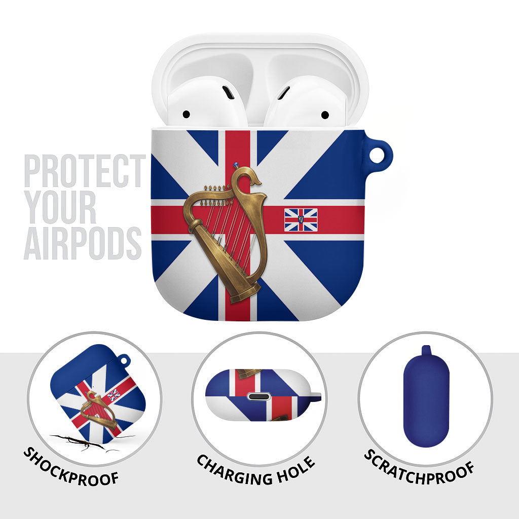 Commonwealth Of England Flag Golden Harp AirPods Case Historical British Heritage