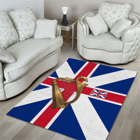 Commonwealth Of England Flag Golden Harp Area Rug Historical British Heritage