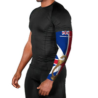 Commonwealth Of England Flag Golden Harp Arm Sleeves Historical British Heritage