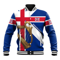 Commonwealth Of England Flag Golden Harp Baseball Jacket Historical British Heritage