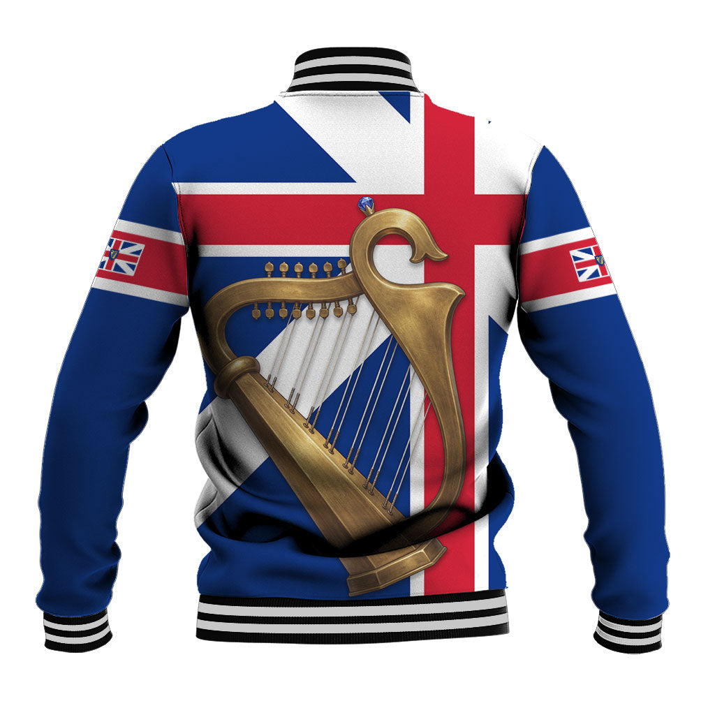 Commonwealth Of England Flag Golden Harp Baseball Jacket Historical British Heritage