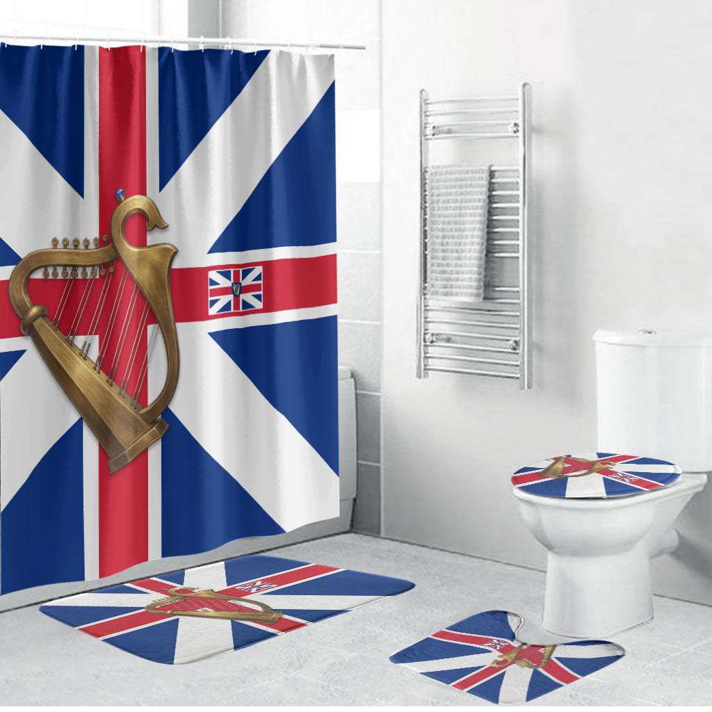 Commonwealth Of England Flag Golden Harp Bathroom Set Historical British Heritage