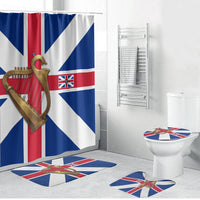 Commonwealth Of England Flag Golden Harp Bathroom Set Historical British Heritage