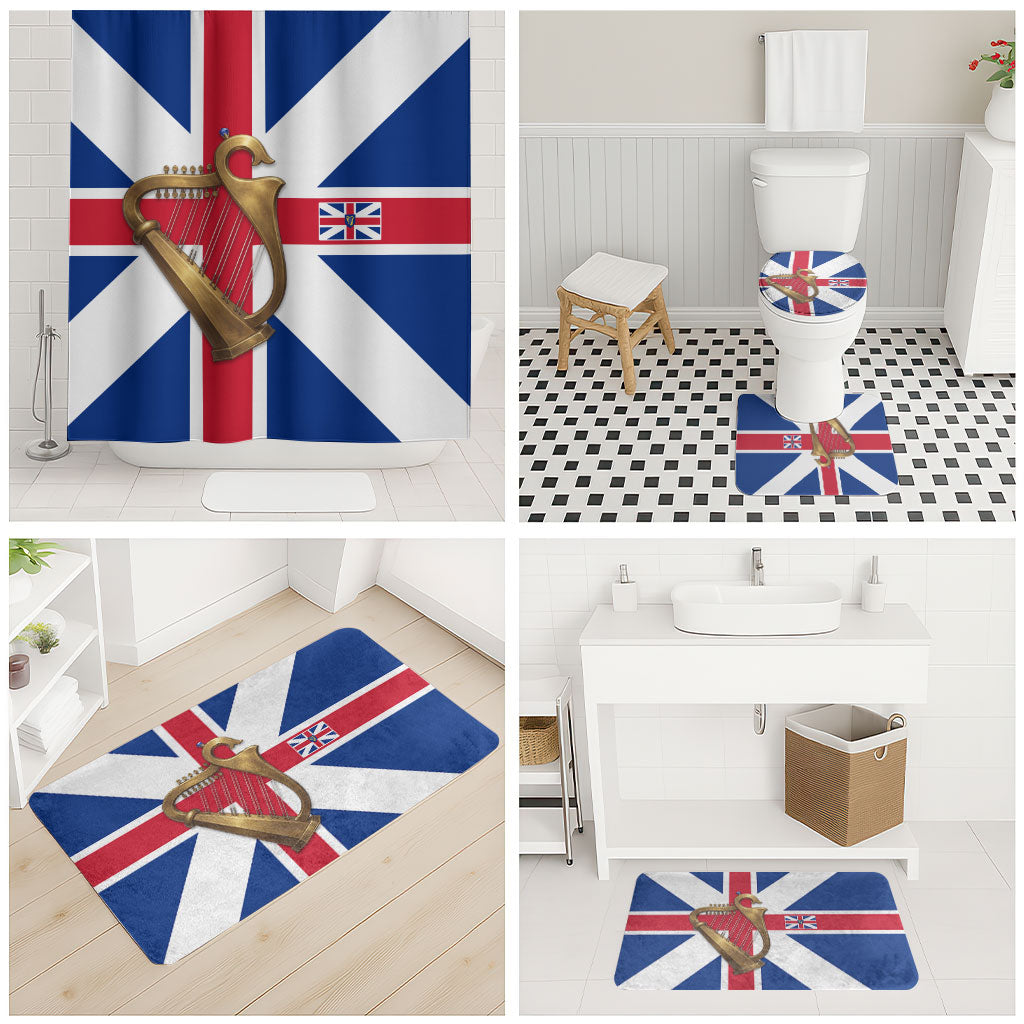 Commonwealth Of England Flag Golden Harp Bathroom Set Historical British Heritage