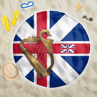 Commonwealth Of England Flag Golden Harp Beach Blanket Historical British Heritage