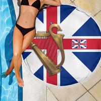 Commonwealth Of England Flag Golden Harp Beach Blanket Historical British Heritage