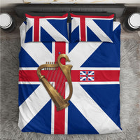 Commonwealth Of England Flag Golden Harp Bedding Set Historical British Heritage