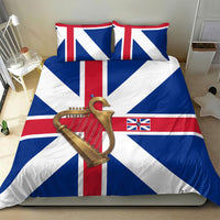 Commonwealth Of England Flag Golden Harp Bedding Set Historical British Heritage