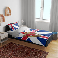 Commonwealth Of England Flag Golden Harp Bedding Set Historical British Heritage