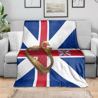 Commonwealth Of England Flag Golden Harp Blanket Historical British Heritage