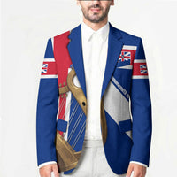 Commonwealth Of England Flag Golden Harp Blazer Historical British Heritage