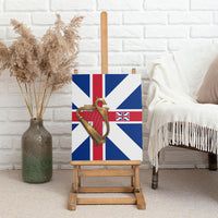 Commonwealth Of England Flag Golden Harp Canvas Wall Art Historical British Heritage