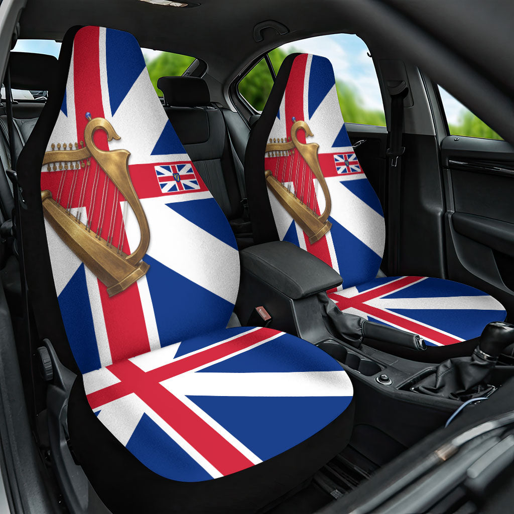 Commonwealth Of England Flag Golden Harp Car Seat Cover Historical British Heritage