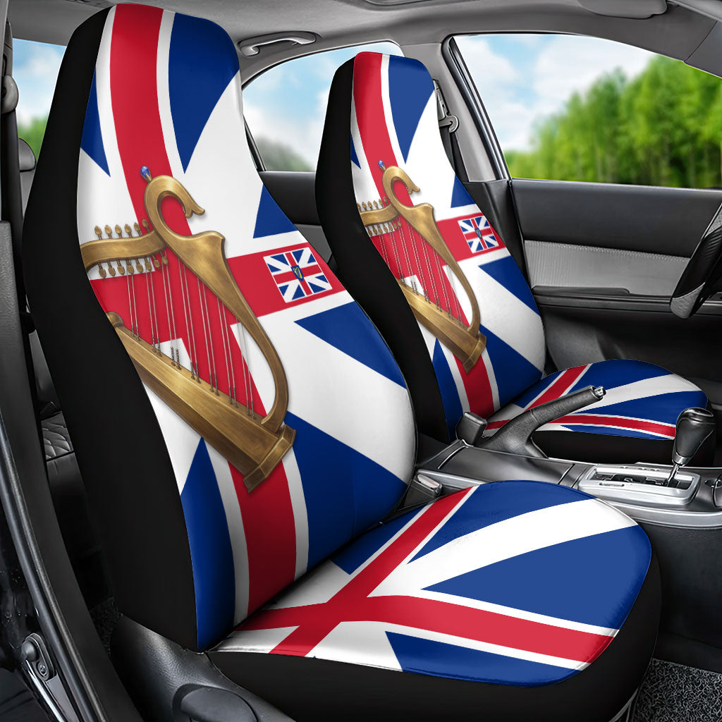 Commonwealth Of England Flag Golden Harp Car Seat Cover Historical British Heritage